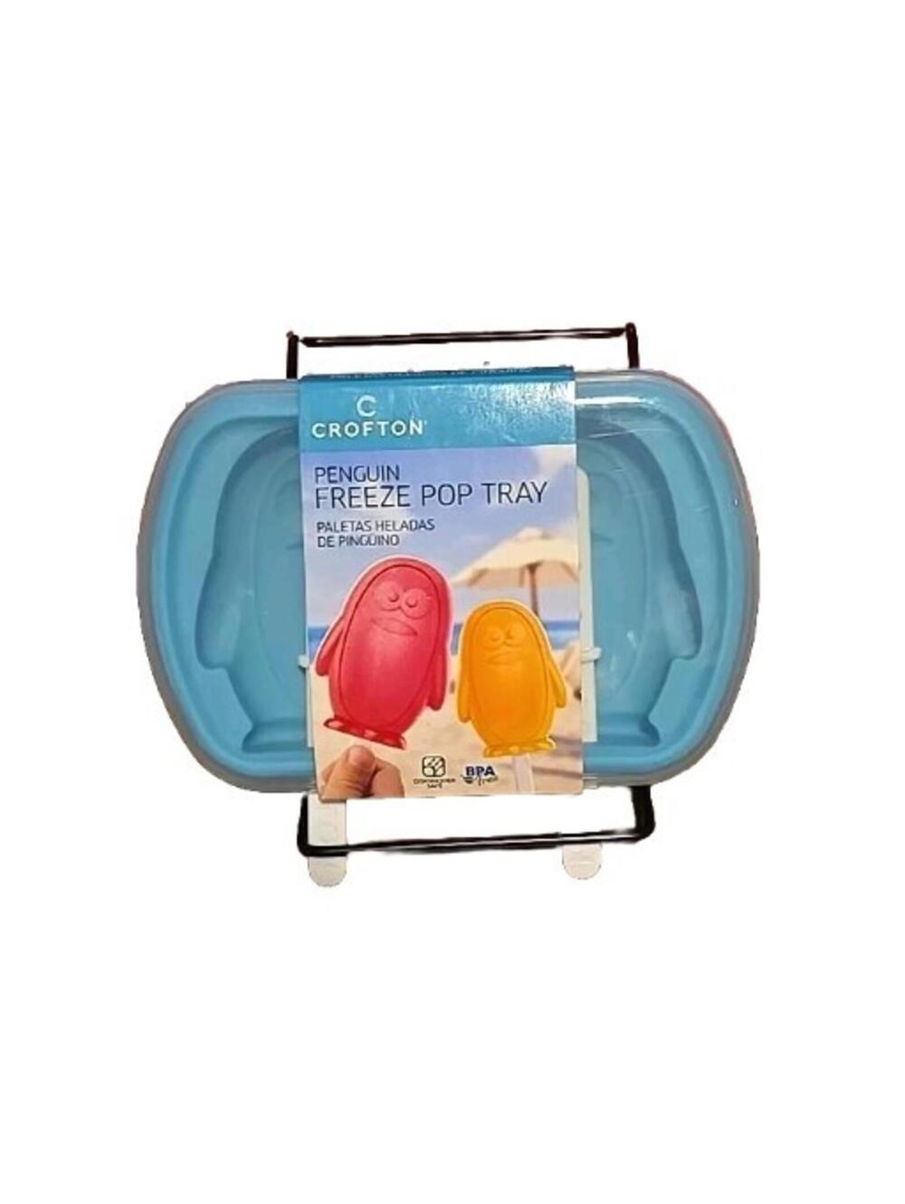 Crofton Penguin Shape Freeze Pop Tray Silicone Mold Food Storage Treat Container